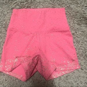 XS legacy shorts.  Coral with gold details